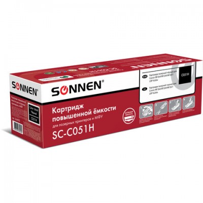 Картридж лазерный SONNEN (SH-C051H) для CANON MF269dw/267dw/264dw, ресурс 4100 стр. х, 364092