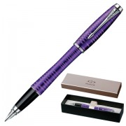 Ручка подарочная перьевая PARKER 'Urban Premium Vacumatic Amethyst Pearl', фиолетовый корпус, хромированные детали, синяя, 1906860