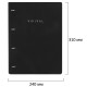 Тетрадь на кольцах БОЛЬШАЯ А4, 240х310 мм, 120 л., под кожу, BRAUBERG VISTA, 'Minimal', черный, 405203