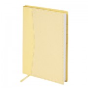 Ежедневник недатированный В6 130х185 мм BRAUBERG 'Glam', под кожу, 160 л., желтый, 116222