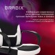 Кресло компьютерное BRABIX 'Alpha GM-018', ткань/экокожа, черное/белое, 532640, GM-018_532640