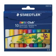 Пластилин классический STAEDTLER (Германия) 'Noris Club', 10 цветов, 200 г, картонная упаковка, 8420 C10