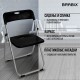 Стулья складные BRABIX 'Golf Lite CF-017', КОМПЛЕКТ 4 шт., серебристый каркас, пластик, чёрный, 533034