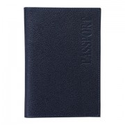 Обложка для паспорта BEFLER 'Грейд', натуральная кожа, тиснение, синяя, O.1.-9