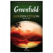 Чай листовой GREENFIELD 'Golden Ceylon' черный цейлонский крупнолистовой 200 г, 0791-10