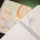 Тетрадь А5 96 л. HATBER гребень, клетка, матовая ламинация, 3D-фольга, 'Notes' (микс в спайке), 090317, Тетрадь 96л Not