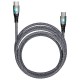 Кабель Type-C - Type-C, 1 м, 3 А, SMARTBUY, для быстрой зарядки и передачи данных, черный, FCTRANSP-BLACK