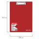 Доска-планшет BRAUBERG 'Contract' сверхпрочная с прижимом А4 (313х225 мм), пластик, 1,5 мм, КРАСНАЯ, 228681