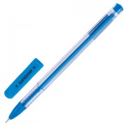 Ручка шариковая масляная ЮНЛАНДИЯ 'STAR', СИНЯЯ, корпус прозрачный, 0,7 мм, линия письма 0,35 мм, 143010