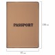 Обложка для паспорта, мягкий полиуретан, 'PASSPORT', коричневая, STAFF, 238406