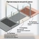 Коврик придверный 60х90 см, ЧЕРНЫЙ, грязезащитный, 430 г/м2, фактурный рисунок ЧЕШУЙКИ, ЛЮБАША, 701060