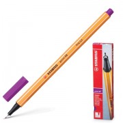 Ручка капиллярная STABILO 'Point', СИРЕНЕВАЯ, корпус оранжевый, линия письма 0,4 мм, 88/58