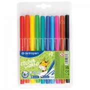 Фломастеры 10 ЦВЕТОВ CENTROPEN 'Colour World', круглые, смываемые, 7550/10TP, 775501084