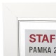 Рамка 21х30 см, небьющаяся, багет 30 мм, МДФ, STAFF 'Style', белая, 391337