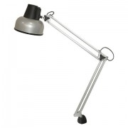 Светильник настольный 'Бета', на струбцине, лампа накаливания/люминесцентная/светодиодная, до 60 Вт, серебристый, высота 70 см,Е27