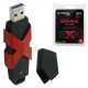Флеш-диск 512 GB, KINGSTON DataTraveler HyperX Savage, USB 3.1, черный/красный, HXS3/512GB