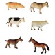 Набор фигурок 'В мире животных', 'Ферма', 6 шт., 8,75 см, 1TOY, Т50553