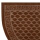 Коврик придверный 60х90 см, ВЕНГЕ, грязезащитный, 430 г/м2, ПОЛУКРУГ, фактурный ЧЕШУЙКИ, ЛЮБАША, 701053