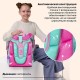 Ранец BRAUBERG SHINY, 2 отделения, с брелоком, 'Сказочный единорог', 38х28х14 см, 270694