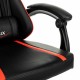 Кресло компьютерное BRABIX 'Shooter GM-123', 2 подушки, экокожа, черное/красное, 533190