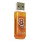 Флеш-диск 8 GB, SMARTBUY Glossy, USB 2.0, оранжевый, SB8GBGS-Or