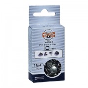 Кнопки канцелярские KOH-I-NOOR, металлические, серебряные, 10 мм, 150 шт., в картонной коробке с подвесом, 9600100303KS