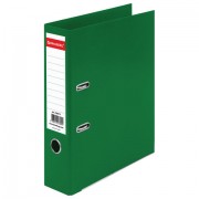 Папка-регистратор BRAUBERG 'EXTRA', 75 мм, зеленая, двустороннее покрытие пластик, металлический уголок, 228573