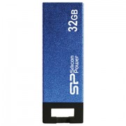 Флеш-диск 32 GB, SILICON POWER Touch 835, USB 2.0, металлический корпус, синий, SP32GBUF2835V1B