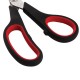 Ножницы ГВАРДИЯ 'Soft Grip', 190 мм, резиновые вставки, чёрно-красные, 3-х сторонняя заточка, 236928