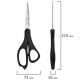 Ножницы BRAUBERG 'NUMBER ONE', 210 мм, черные, 3-сторонняя заточка, эргономичные ручки, 238850