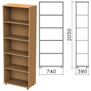 Шкаф (стеллаж) 'Монолит', 740х390х2050 мм, 4 полки, цвет бук бавария, ШМ44.1