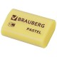 Ластик BRAUBERG 'Pastel', 37х24х11мм, ассорти пастельных цветов, экологичный ПВХ, 229582