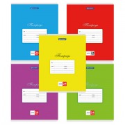 Тетрадь 24 л. BRAUBERG КЛАССИКА, линия, обложка картон, АССОРТИ (5 видов), 107786