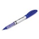 Ручка-роллер BRAUBERG 'Control', СИНЯЯ, корпус серебристый, узел 0,5 мм, линия письма 0,3 мм, 141554