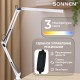 Настольная лампа-светильник SONNEN ST-001, струбцина, LED, 14 Вт, 3 режима цветовой температуры, металлический корпус, 70 см, 238498