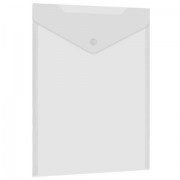 Папка-конверт с кнопкой А4, BRAUBERG 'UNIVERSAL', до 100 листов, вертикальная, прозрачная, 0,15 мм, 273075