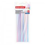 Закладки клейкие, выделители текста, BRAUBERG ULTRA PASTEL COLOR, 135х5 мм, 160 штук (8 цветов х 20 листов), 116686