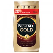 Кофе молотый в растворимом NESCAFE (Нескафе) 'Gold', сублимированный, 900 г, мягкая упаковка, 12232003
