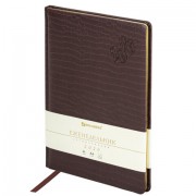 Еженедельник датированный 2026 БОЛЬШОЙ ФОРМАТ 210х297 мм, А4 BRAUBERG 'Comodo', под кожу, коричневый, 117152