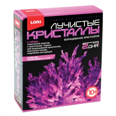 Набор для изготовления лучистых кристаллов 'Фиолетовый кристалл', реагент, краситель, LORI, Лк-007
