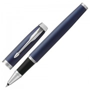 Ручка-роллер PARKER 'IM Core Matte Blue CT', корпус темно-синий лак, хромированные детали, черная, 1931661