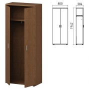 Шкаф для одежды 'Кубика', 800х384х1942 мм, орех онтарио (КОМПЛЕКТ)