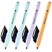 Ручка шариковая масляная BRAUBERG 'Extra Glide Softy EL', СИНЯЯ, корпус ассорти, игольчатый наконечник 0,7 мм, линия письма 0,5 мм, 144262