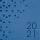 Ежедневник датированный 2021 А5 (138х213 мм) BRAUBERG 'Glance', кожзам, синий, 111477