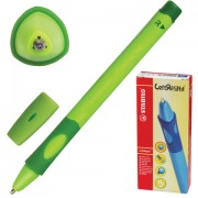 Ручка шариковая с грипом STABILO 'Left Right', СИНЯЯ, для правшей, корпус зеленый, узел 0,8 мм, линия письма 0,4 мм, 6328/2-10-41