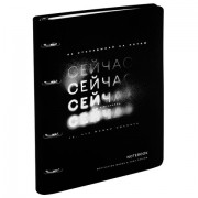 Тетрадь на кольцах А5, 175х215 мм, 120 л., под кожу, BRAUBERG VISTA, 'Сейчас', 405212