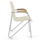 Кресло для приемных и переговорных BRABIX 'Samba CF-104', серый, бук (D-1), к/з бежевый, собрано, 532760
