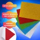 Пористая резина/фоамиран А4, 2 мм, НАБОР, 5 листов, 5 цветов, яркие цвета, блестки, самоклеящаяся, ОСТРОВ СОКРОВИЩ, 660081