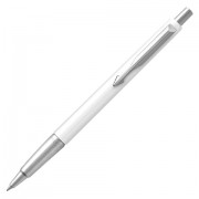 Ручка шариковая PARKER 'Vector Standard White CT', корпус белый, детали из нержавеющей стали, синяя, 2025457