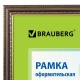 Рамка 30х40 см, небьющаяся, пластик, багет 30 мм, BRAUBERG 'HIT4', орех с двойной позолотой, 391004